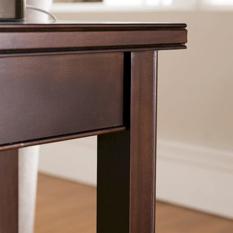 Table d'appoint étroite avec étagère