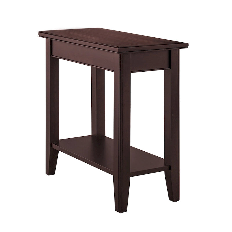 Table d'appoint étroite avec étagère