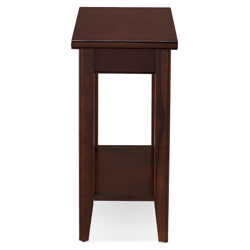 Table d'appoint étroite avec étagère