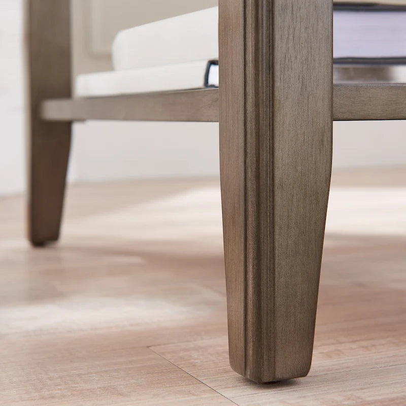 Table d'appoint étroite avec étagère