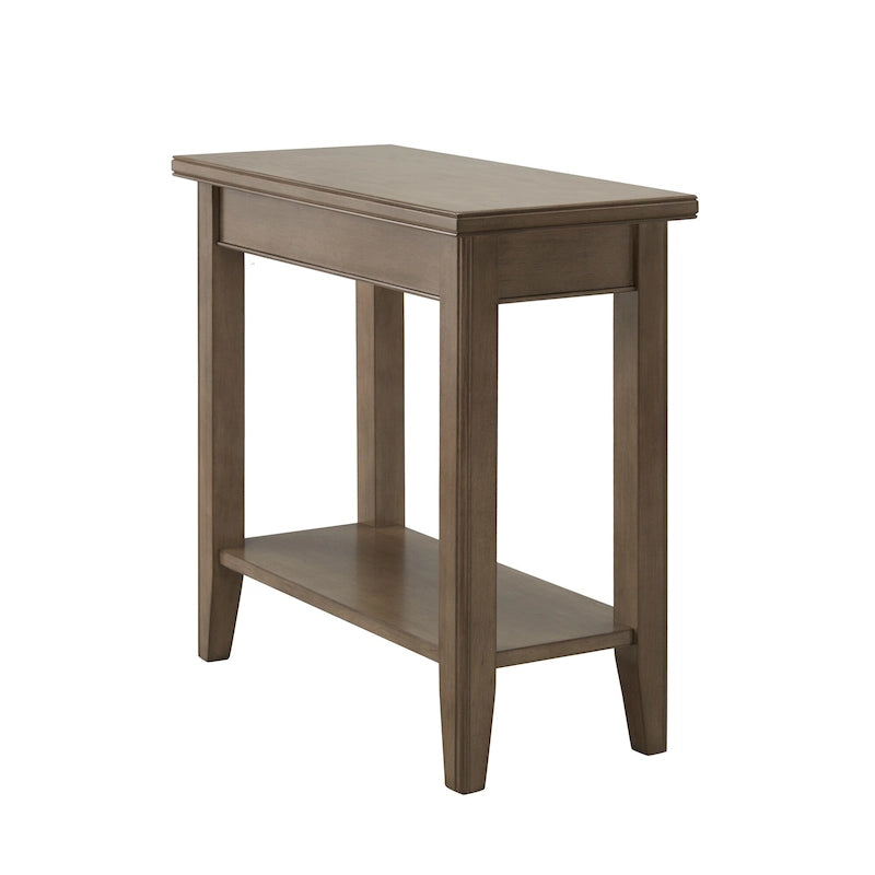 Table d'appoint étroite avec étagère