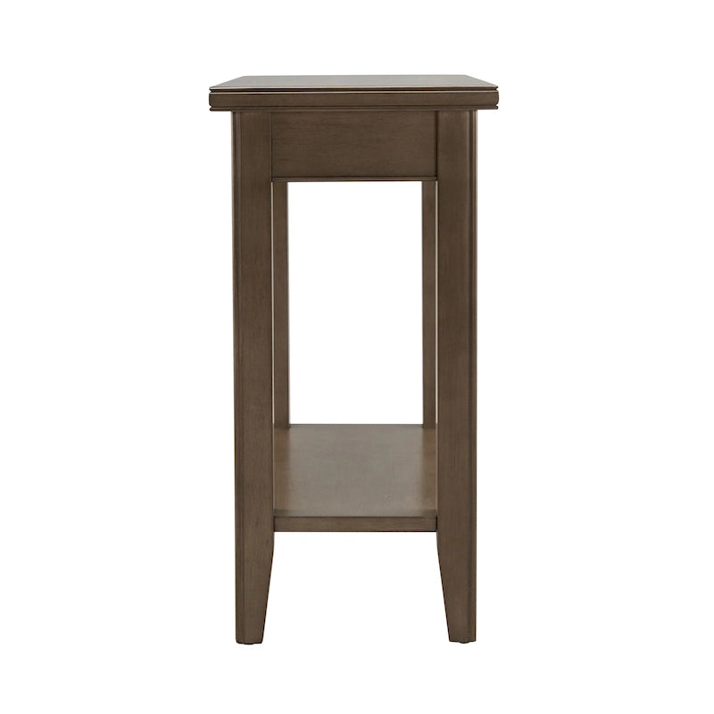 Table d'appoint étroite avec étagère