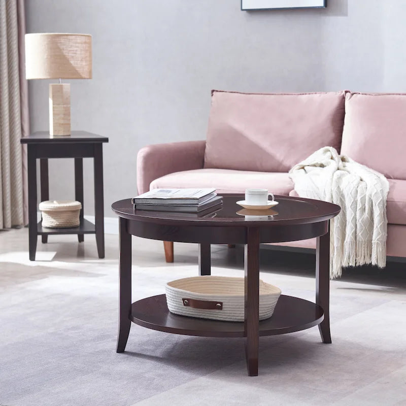 Table d'appoint étroite avec étagère