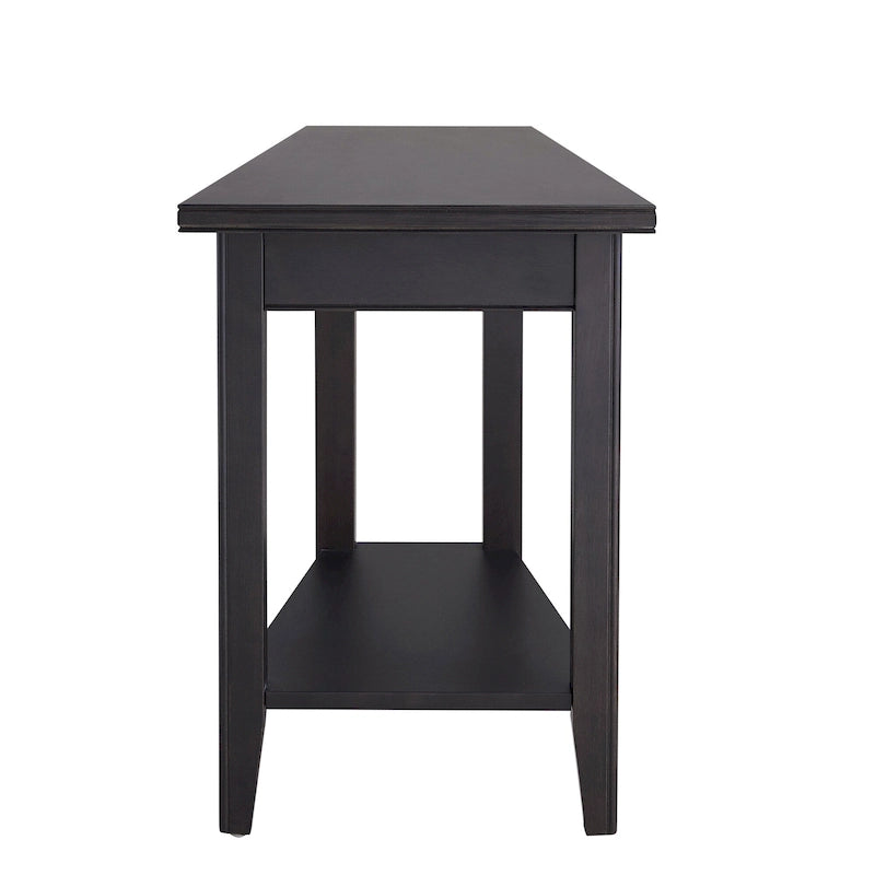 Table d'appoint étroite avec étagère