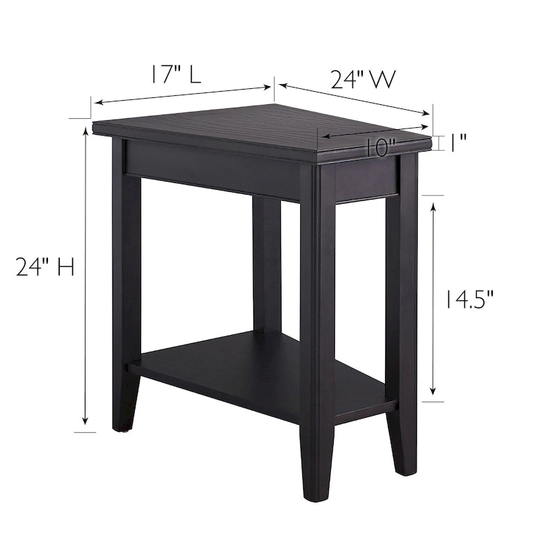 Table d'appoint étroite avec étagère