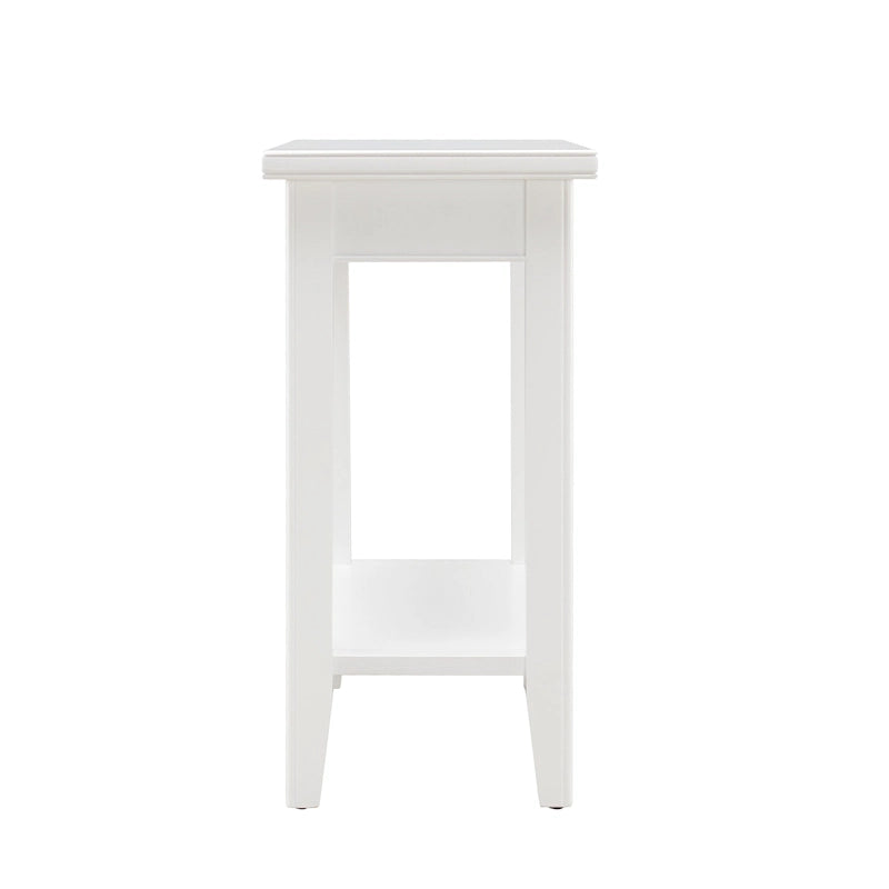 Table d'appoint étroite avec étagère