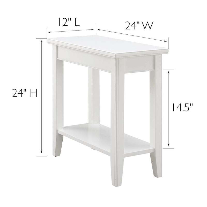 Table d'appoint étroite avec étagère