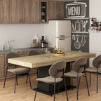 Home Wood Dining Table Extendable Table Meeting Working Computer