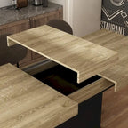 Home Wood Dining Table Extendable Table Meeting Working Computer