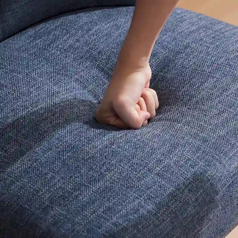 Chaise de bureau à roulettes réglable en hauteur, en tissu de lin capitonné, pivotante