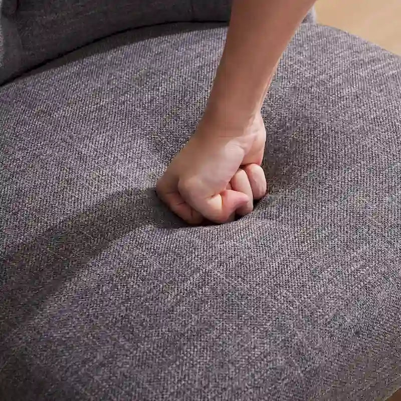 Chaise de bureau à roulettes réglable en hauteur, en tissu de lin capitonné, pivotante
