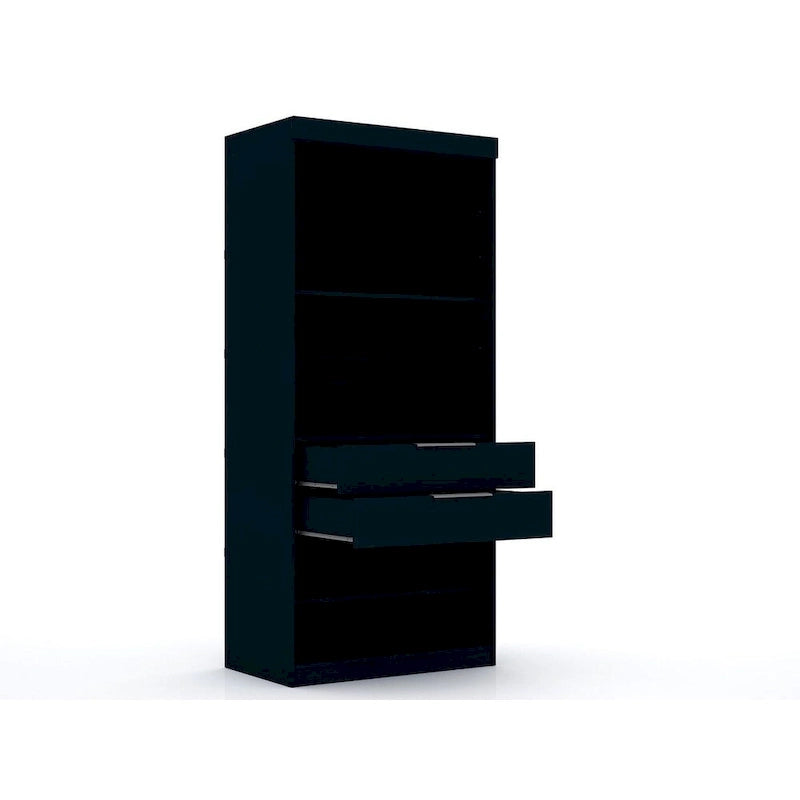 2.0 Semi-ouvert 3 Sections Moderne 4 Tiroirs Armoire Dressing d'angle Ensemble de 3