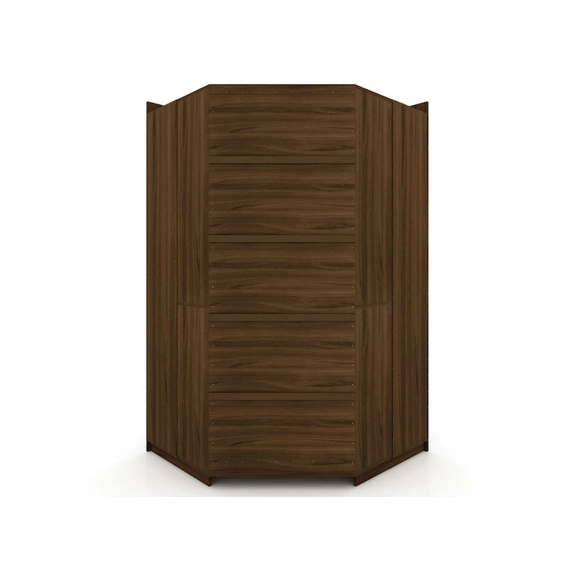 2.0 Semi-ouvert 3 Sections Moderne 4 Tiroirs Armoire Dressing d'angle Ensemble de 3