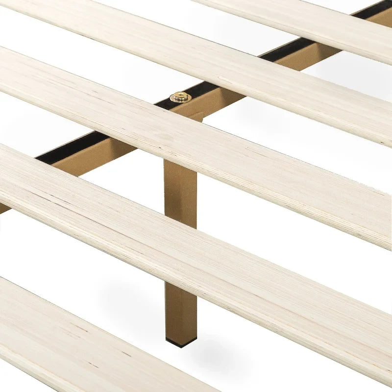 Lit plateforme en bois de 10 pouces avec tête de lit