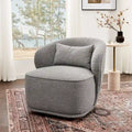 Fauteuil pivotant en bouclette Sherpa large de 84 cm