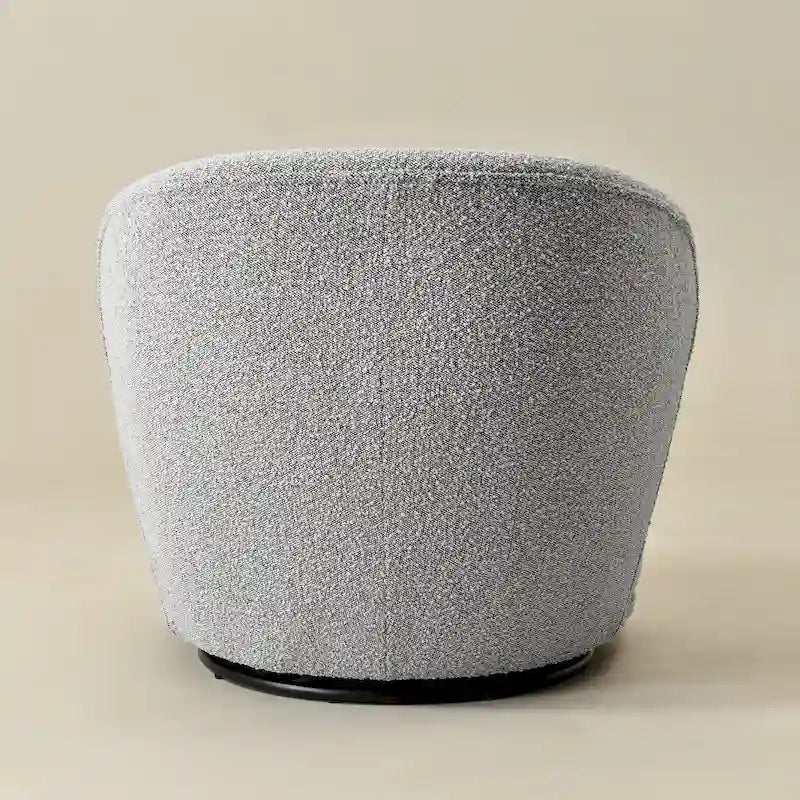 Fauteuil pivotant en bouclette Sherpa large de 84 cm