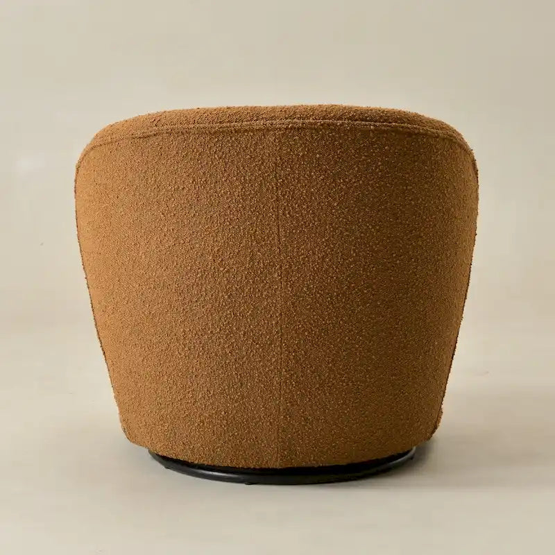 Fauteuil pivotant en bouclette Sherpa large de 84 cm