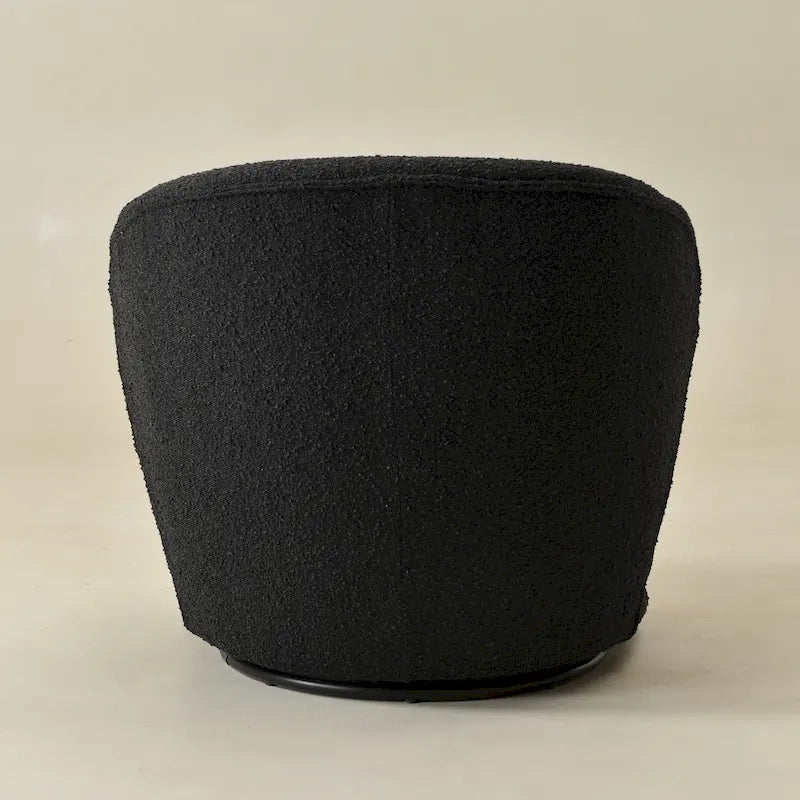 Fauteuil pivotant en bouclette Sherpa large de 84 cm