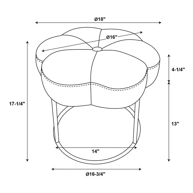 Tabouret de coiffeuse Fleur