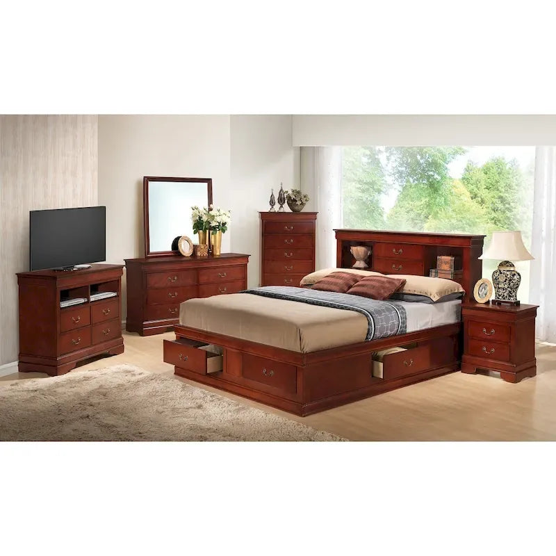 King Storage Platform Bed