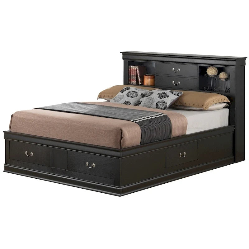 Lit plateforme de rangement King
