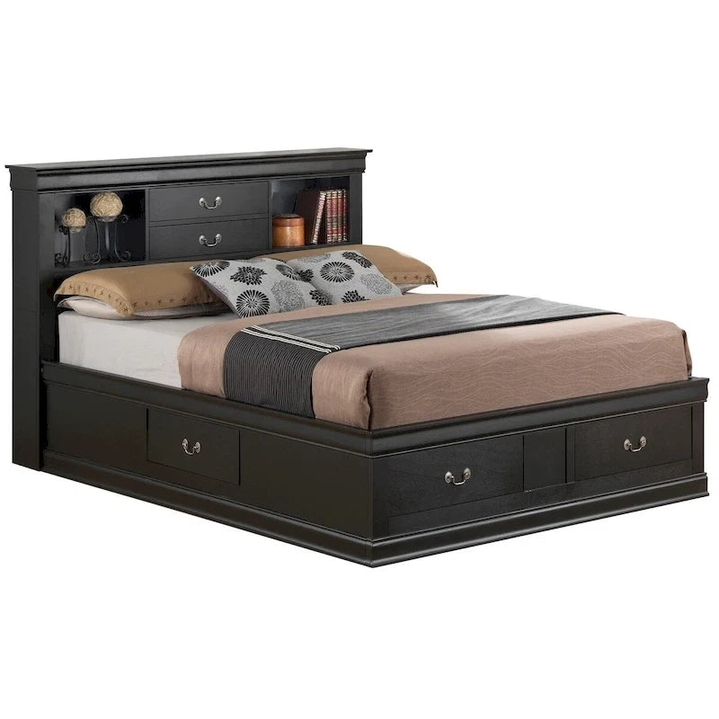 Lit plateforme de rangement King
