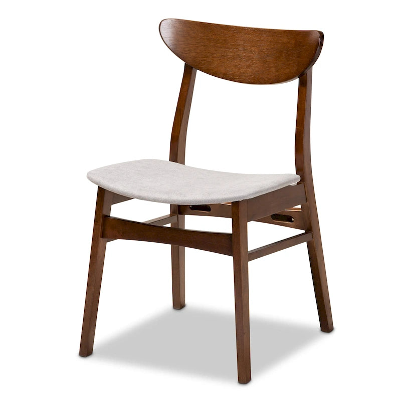 Ensemble de 4 chaises de salle à manger transitionnelles modernes du milieu du siècle