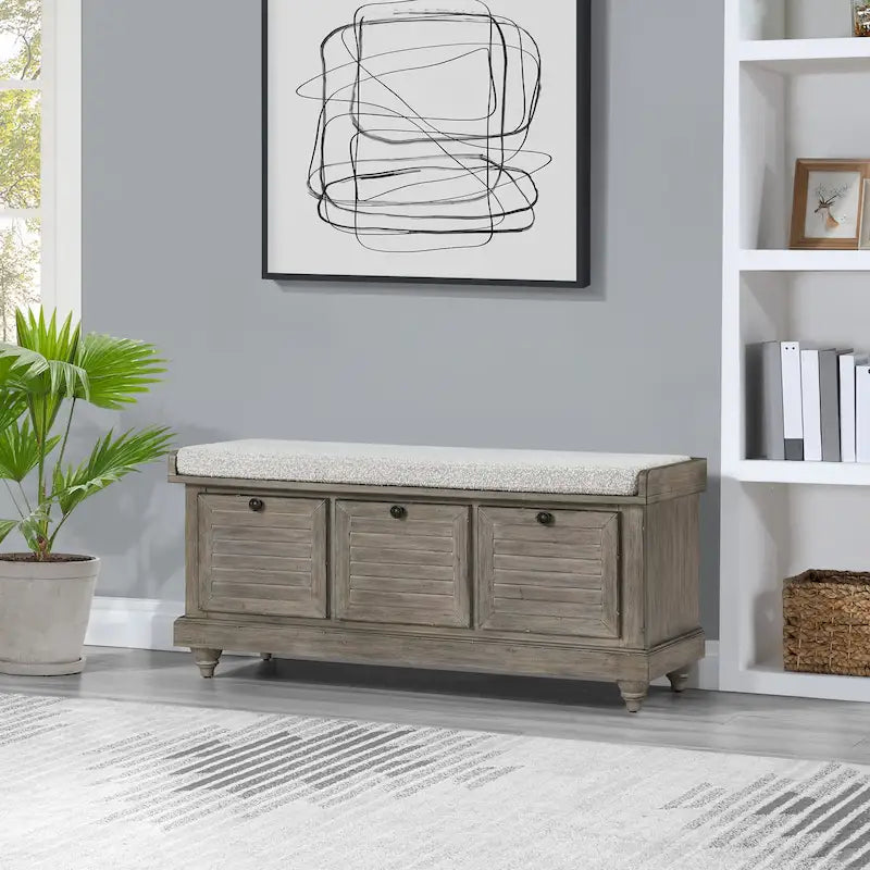 Le banc de rangement The Gray Barn