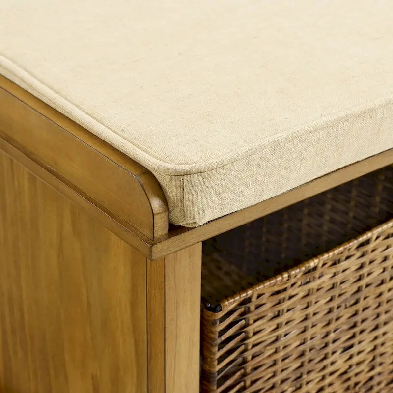 Banc de rangement d'entrée - 42 L x 16,5 P x 18,25 H