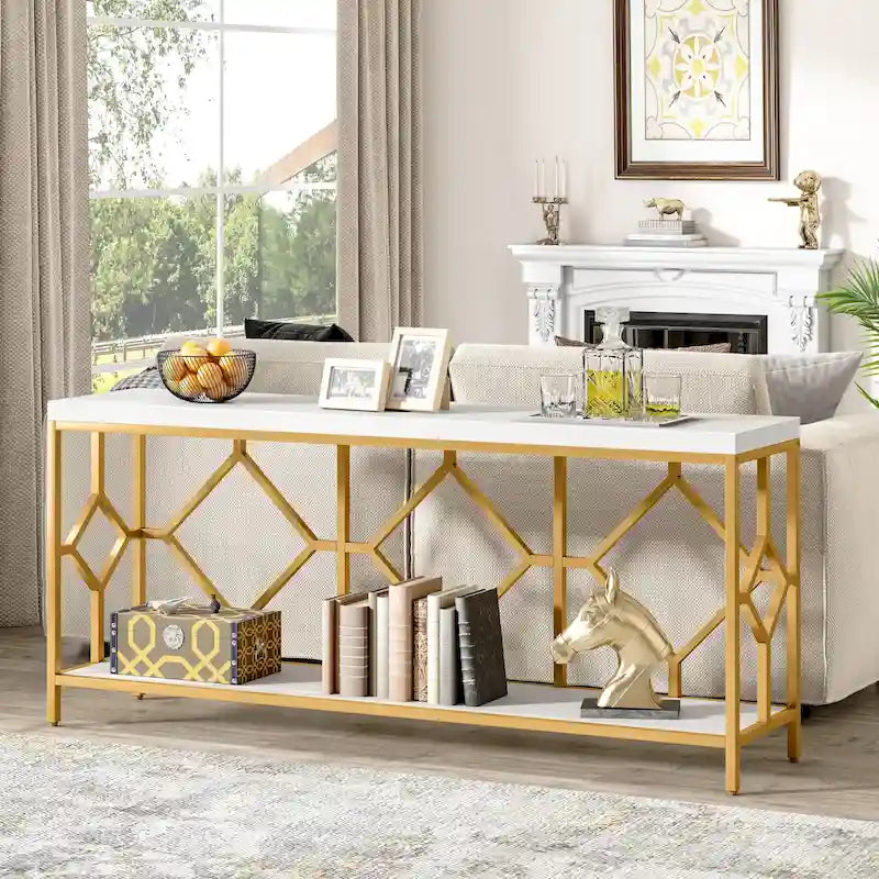 Table console et canapé d'appoint extra-longue de 70,9 pouces pour entrée et salon