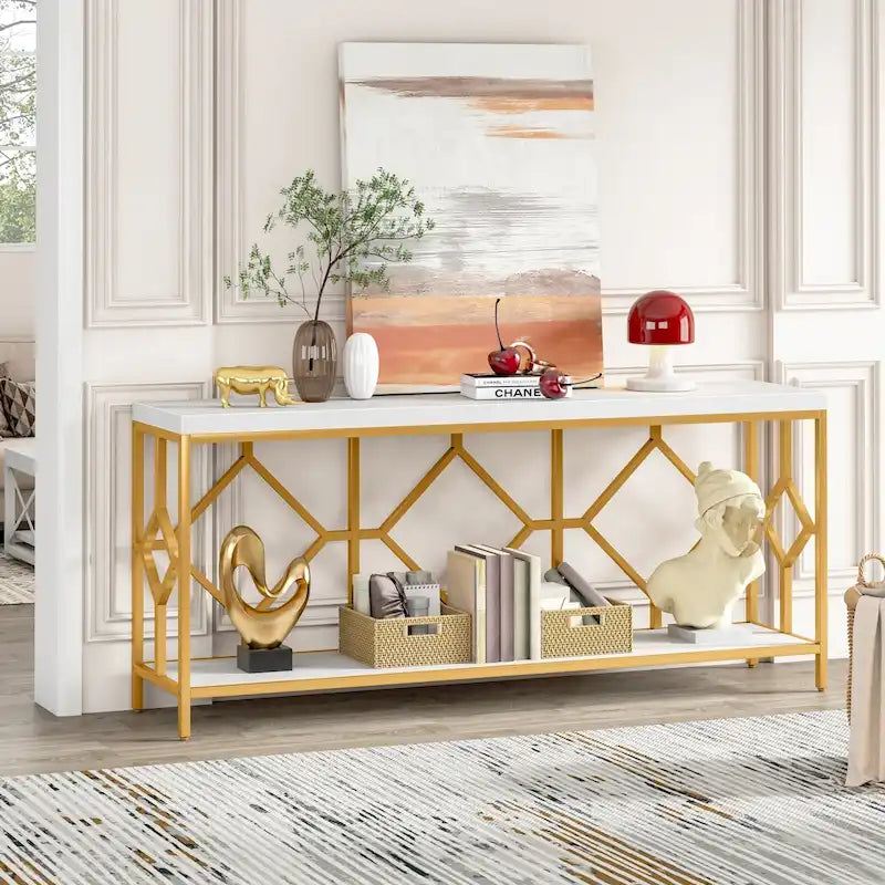 Table console et canapé d'appoint extra-longue de 70,9 pouces pour entrée et salon