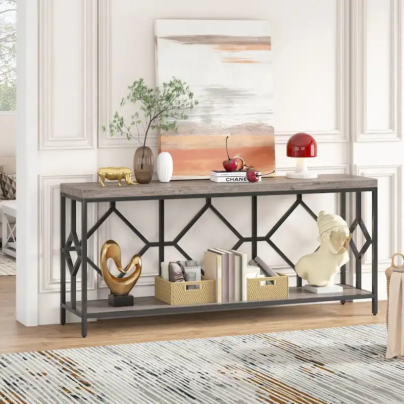 Table console et canapé d'appoint extra-longue de 70,9 pouces pour entrée et salon