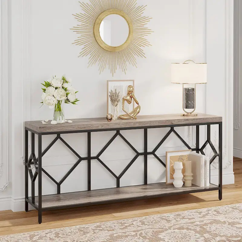 Table console et canapé d'appoint extra-longue de 70,9 pouces pour entrée et salon
