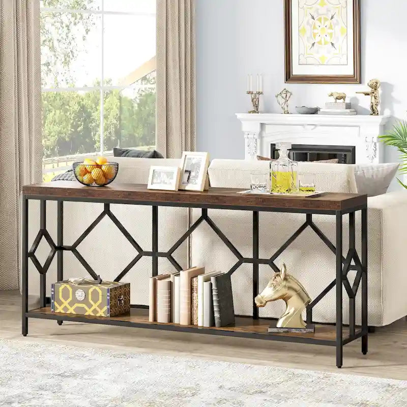 Table console et canapé d'appoint extra-longue de 70,9 pouces pour entrée et salon