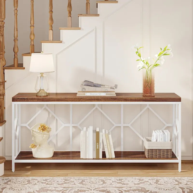 Table console et canapé d'appoint extra-longue de 70,9 pouces pour entrée et salon