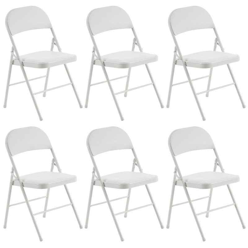 Chaises pliantes élégantes en fer et PVC pour conventions et expositions Blanches