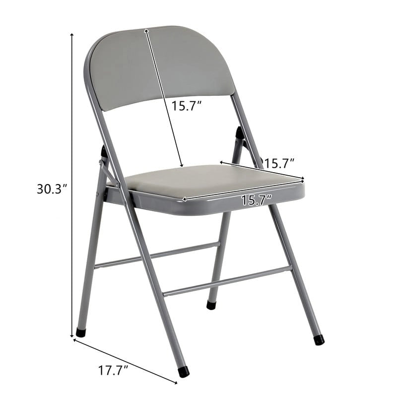 Chaises pliantes élégantes en fer et PVC pour conventions et expositions Blanches