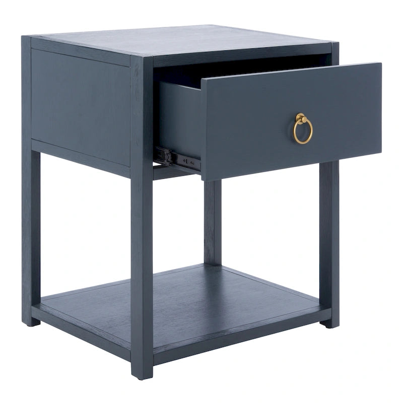 Table d'appoint de chevet à 1 tiroir et 1 étagère