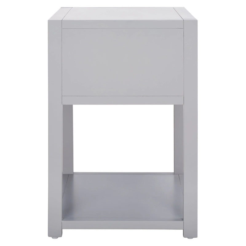 Table d'appoint de chevet à 1 tiroir et 1 étagère