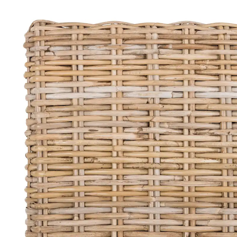 Chaise de salle à manger en osier naturel non fini (Lot de 2) - 18,5 x 18,5 x 38,1 - 19Lx19Px38H