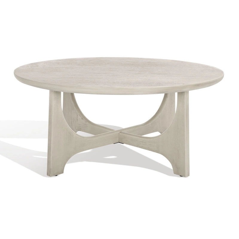 Table basse ronde en bois - 40 po larg. x 40 po prof. x 18 po haut. - 40 larg. x 40 prof. x 18 haut.