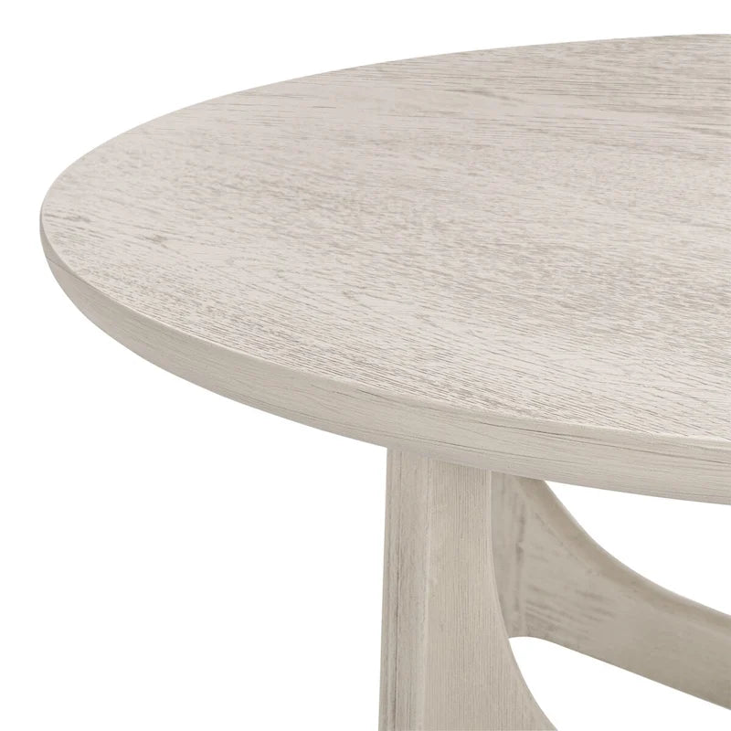 Table basse ronde en bois - 40 po larg. x 40 po prof. x 18 po haut. - 40 larg. x 40 prof. x 18 haut.