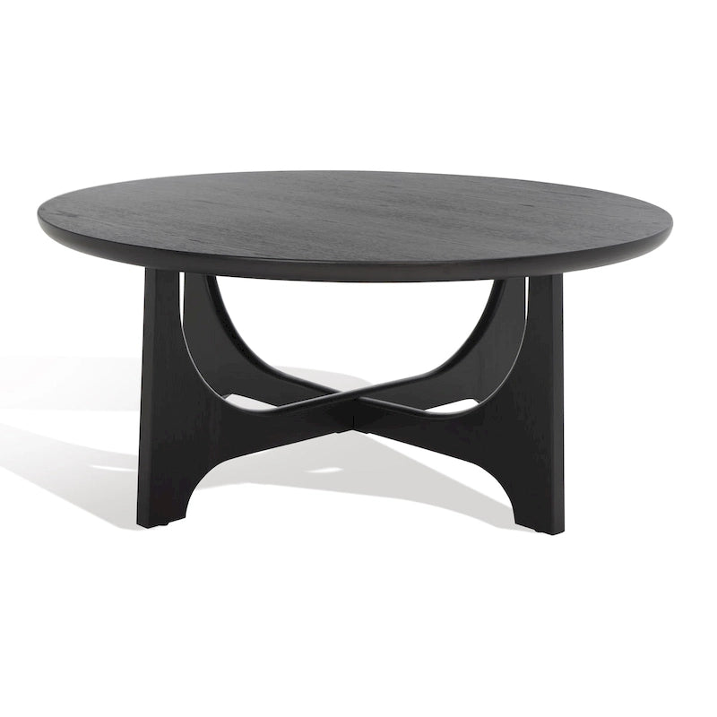 Table basse ronde en bois - 40 po larg. x 40 po prof. x 18 po haut. - 40 larg. x 40 prof. x 18 haut.