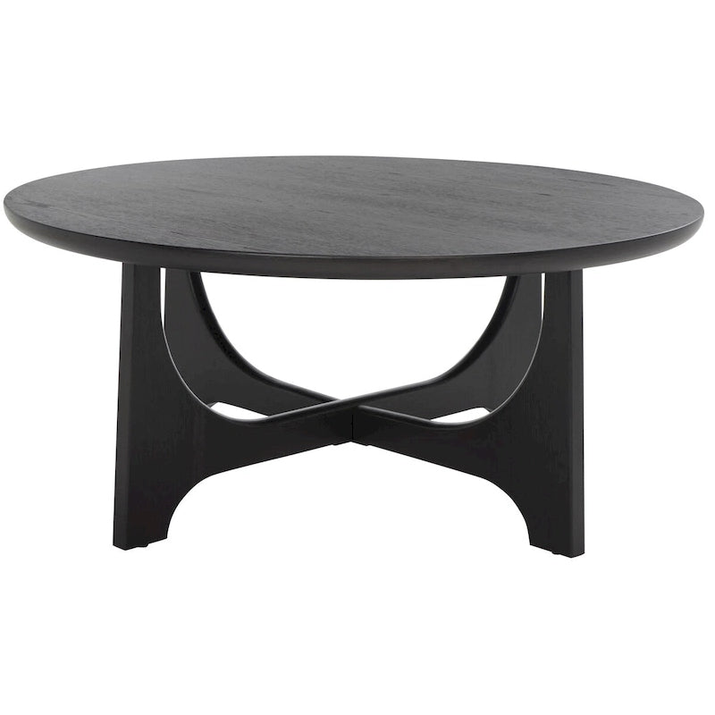 Table basse ronde en bois - 40 po larg. x 40 po prof. x 18 po haut. - 40 larg. x 40 prof. x 18 haut.
