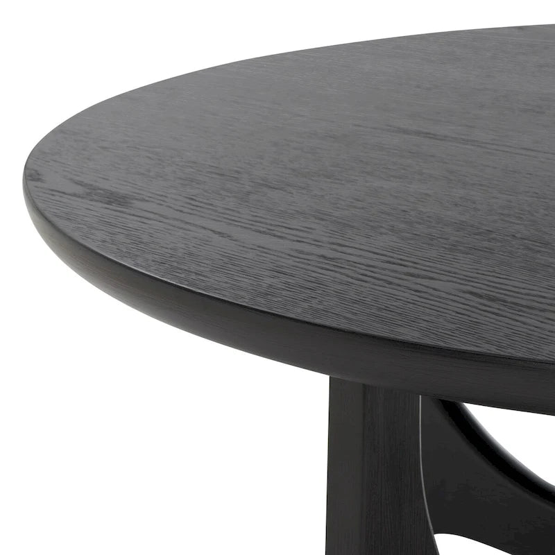 Table basse ronde en bois - 40 po larg. x 40 po prof. x 18 po haut. - 40 larg. x 40 prof. x 18 haut.
