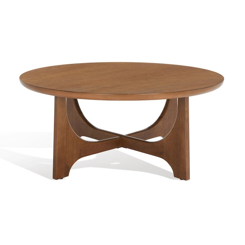 Table basse ronde en bois - 40 po larg. x 40 po prof. x 18 po haut. - 40 larg. x 40 prof. x 18 haut.