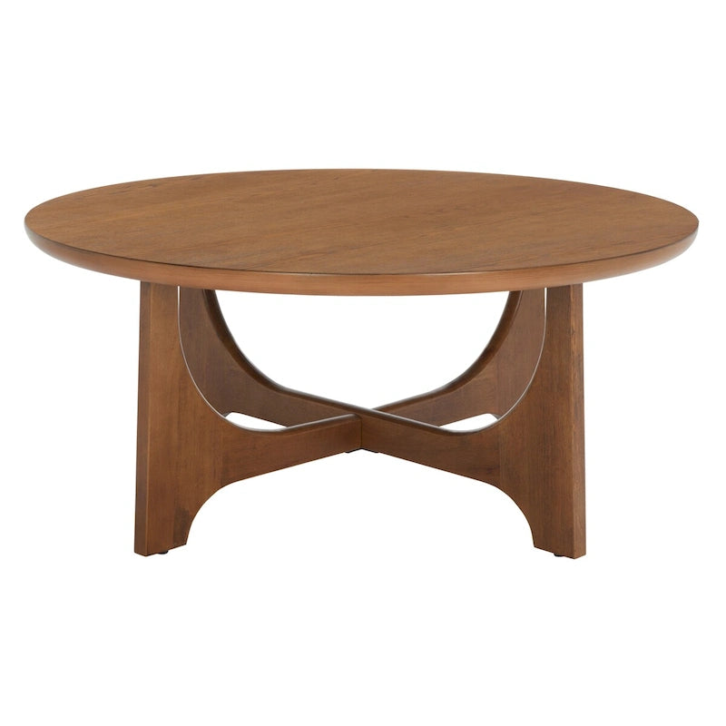 Table basse ronde en bois - 40 po larg. x 40 po prof. x 18 po haut. - 40 larg. x 40 prof. x 18 haut.