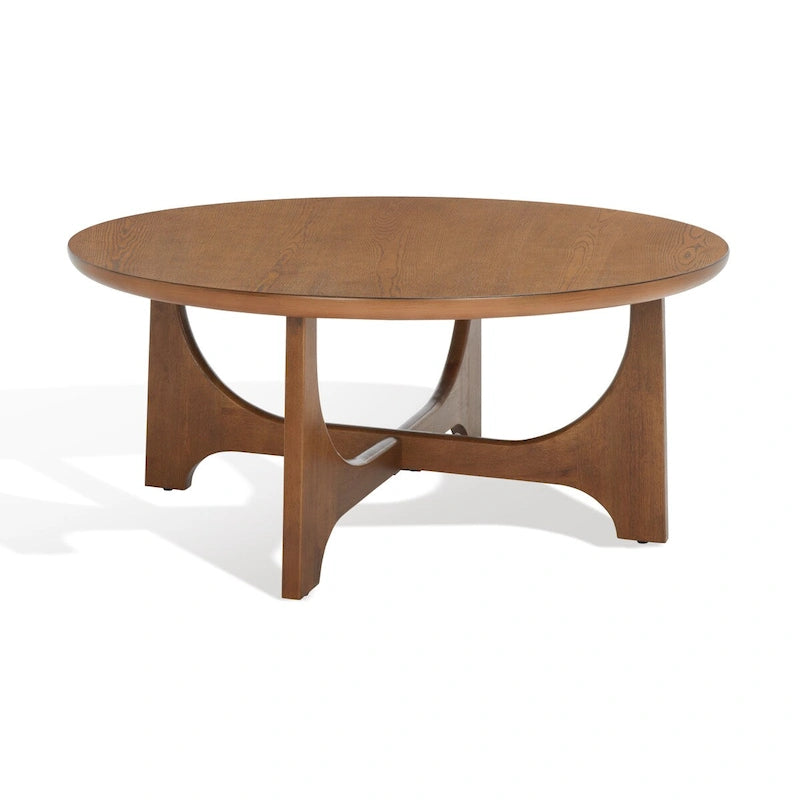Table basse ronde en bois - 40 po larg. x 40 po prof. x 18 po haut. - 40 larg. x 40 prof. x 18 haut.