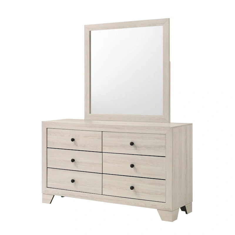 Ensemble de chambre à coucher 3 pièces blanc avec plateforme