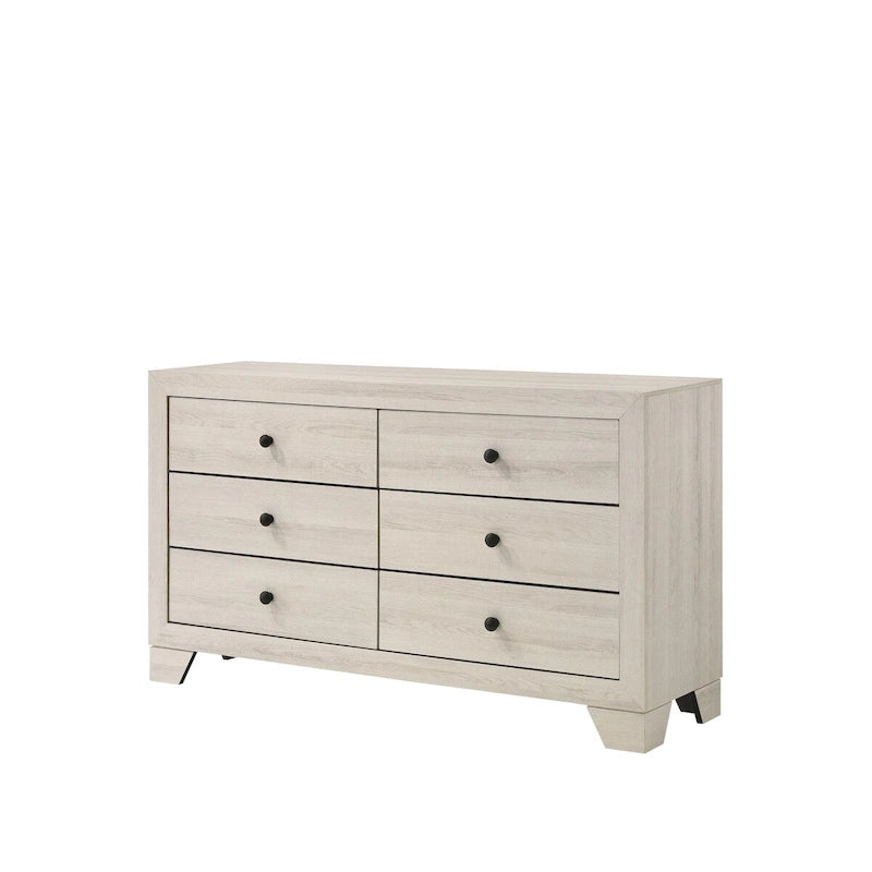 Ensemble de chambre à coucher 3 pièces blanc avec plateforme